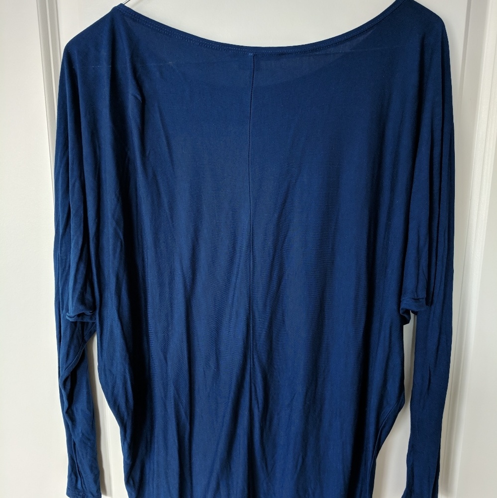 ⭐Vince Dolman Sleeve Slouchy Blue Top - Picture 3 of 8